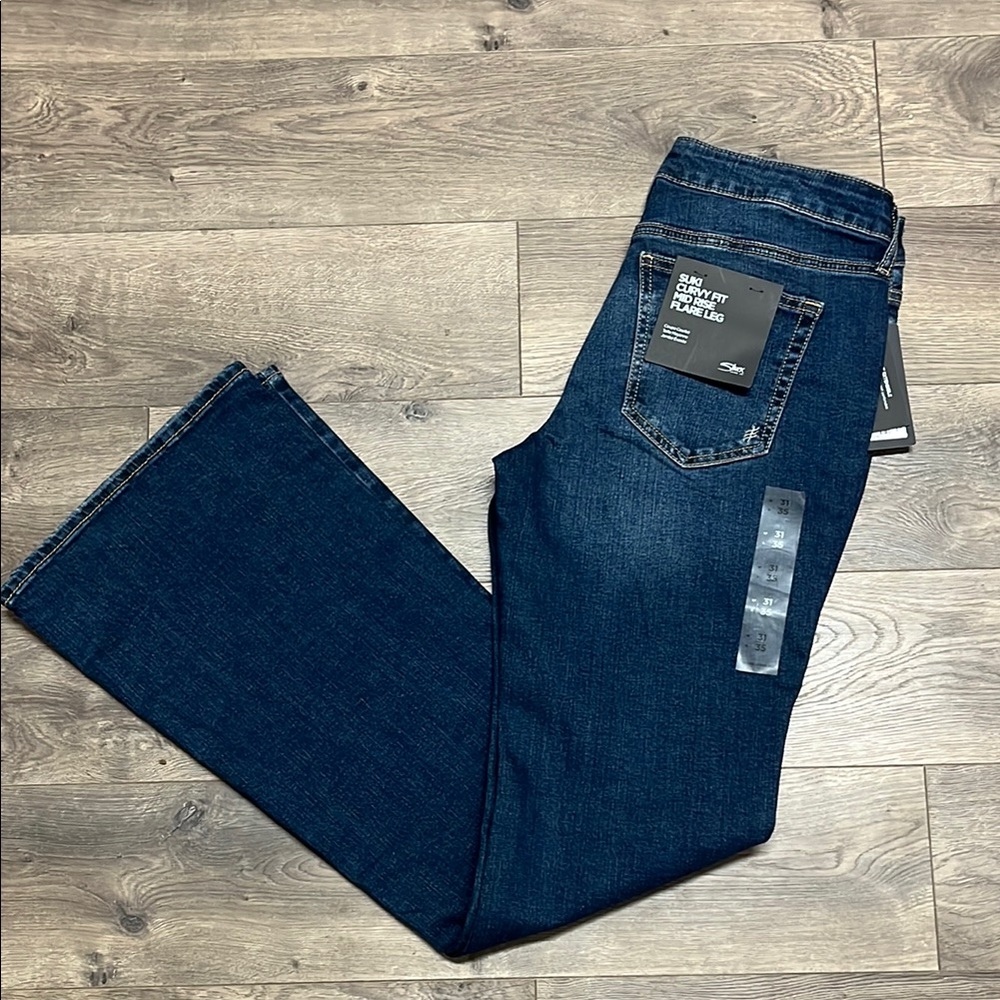 Silver Jeans Suki Curvy Fit Mid Rise Flare Leg W31 L35